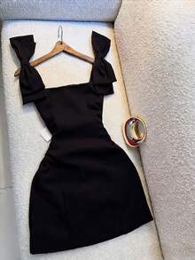 GlowEve Women's Solid Color Casual Daily Wear Summer Dress - Black - View 1