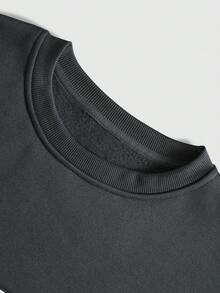 ROMWE MEN Men's Vintage Functional Embroidered Colorblock Pullover Long Sleeve Sweatshirt - Multicolor - View 4