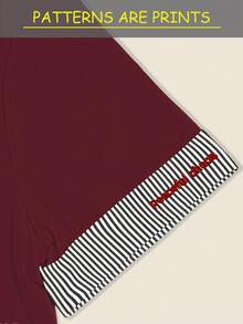 Resyla Women's Cartoon Pattern Casual Versatile Daily Wear Top - Burgundy - View 4