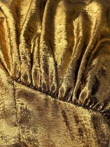 Maweii Party Style Metallic Waist-Cinching A-Line Mini Dress, Sexy Off-Shoulder Sleeveless Slimming Plus Size Dress - Gold - View 7