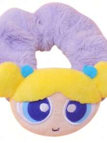 THE POWERPUFF GIRLS X Joivida 1組毛絨髮圈與髮帶、可愛卡通髮箍，適合日常穿著、旅行、派對，是送給女性、女孩的有趣禮物，生日、聖誕節或週年紀念的襪子填充禮物 - 彩色 - 查看 12
