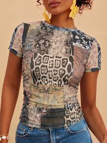 Travachic Women's Summer Fashion Blue Top Night Out Sexy - Multicolor - View 6