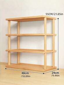 Space-Saving Multi-Tier Design; Easy To Assemble Without Tools. A Sturdy, Elegant, Natural-Colored Square Shoe Rack-Suitable For Dorms, Hallways, Kitchens, Entryways, Closets, And Sneaker Storage. - Multicolor - View 8