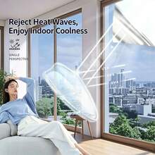 Película de Aislamiento Térmico Plateada de Doble Cara, Película de Protección Solar para Vidrio del Hogar, Bloqueo Fuerte de Rayos UV. Efecto Significativo de Sombreado y Enfriamiento, Diseño Transparente Unidireccional para una Vista Clara, Equilibrando Fácilmente la Protección y la Privacidad - 1PC - Ver 6