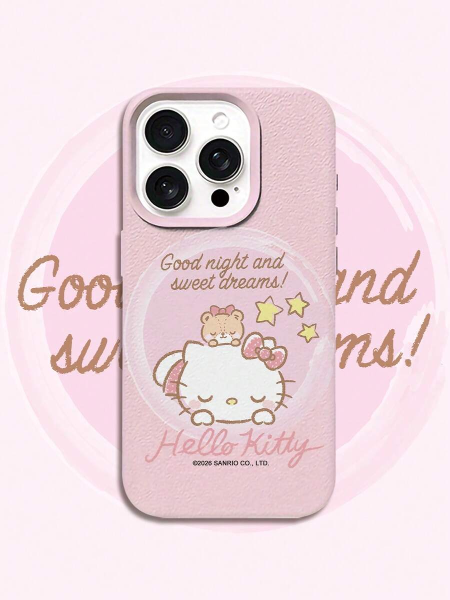 HELLO KITTY AND FRIENDS | SHEIN Casing Ponsel Sanrio Hello Kitty Soft TPU Tahan Guncangan, Pelindung Kompatibel dengan Semua Model iPhone 17 16 15 14 13 12 11 Pro Max - MultiWarna - View 1