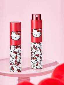 HELLO KITTY AND FRIENDS | SHEIN 8ML/0.27 OZ 可愛貓咪粉紅/紅色便攜旅行噴霧瓶，1件裝可重複填充瓶，附細霧噴頭與口紅設計，含1個漏斗，適合禮品、旅行與日常使用，是送給朋友的完美禮物，生日送禮也理想 - 紅色 - 查看 2