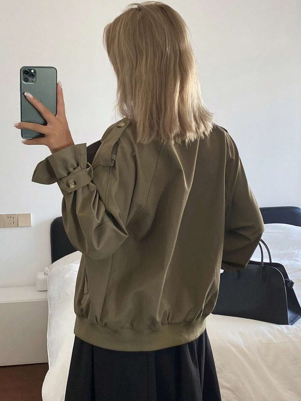 Solid Color Loose Fit Lapel Long Sleeve Double-Breasted Casual Vacation Old Money Elegant Spring Autumn Jacket Women's Regular Outerwear