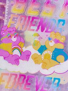 Care Bear X Joivida 1 Pc Notebooks With Cute/Soothing Designs,Cute Girl-Style Keychain Pendant, Lightweight And Durable 3D Design, Perfect For Decorating Bags Or Using As A Backpack Charm Or Key Chain - A - View 7