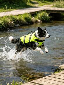 Pet Life Jacket Pet Swimming Safety Vest Outdoor Play Buoyancy Vest Portable For Outings And Swimming - Cadet Blue - View 4
