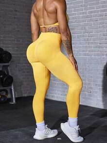 Solea Cove Women's Backless Halter Top & Leggings Outdoor Set - Yellow - View 8