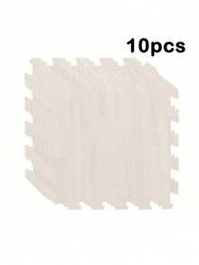 10Pcs 11.8Inch Wood Texture Interlocking Mat High Tenacity Non Slip Cushion Floor Tile Moisture Proof For Living Room Bedroom Kitchen Decor - multicolor - View 14