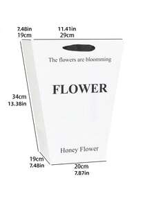 5/10PCS Durable Material White Paper Flower Gift Bags With Handles Rectangular Fashion Design For Christmas Valentine Day Wedding Party Favors Home Decor Shopping Trending - multicolor - View 5