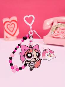 THE POWERPUFF GIRLS X POKOJA LAND 鑰匙圈 包包裝飾掛飾鍊 - 彩色 - 查看 15