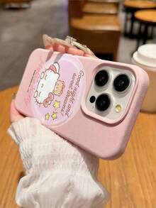 HELLO KITTY AND FRIENDS | SHEIN Sanrio Hello Kitty 柔軟 TPU 手機殼 防震保護套 適用於所有 iPhone 機型 17 16 15 14 13 12 11 Pro Max - 彩色 - 查看 3