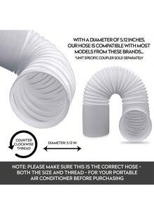 1pc Adjustable Ducted Heavy Duty Four Layer Protective Clothes Dryer Exhaust Hose White - one size fits all - View 6