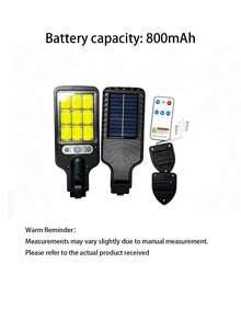 1/2/4/6PCS Solar 108COB Outdoor Wall Light Human Motion Sensor Street Light, 1200MAH,120 ° Wide-Angle Spotlight, With Remote Controller, Automatic Dusk Lighting, Waterproof, Durable, Very Suitable For Wall, Porch, Shed, Garage - Multicolor - White Light - View 3