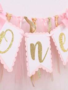 1 Boho Style 1st Birthday Banner - Boho Rainbow High Chair Banner - First Birthday Decor, Cake Toppers, Photographer Photography Props, A Wonderful 1st Birthday - Multicolor - View 3