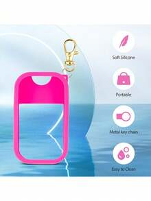 غطاء سيليكون متوافق مع بخاخ معقم اليدين، غطاء واقي مع سلسلة مفاتيح ل- Power Mist و Glow Mist بحجم 1 أونصة سائلة، إكسسوار بخاخ معقم اليدين - متعدد الألوان - مشاهدة 8