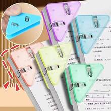 Multifunctional Creative Right Angle Triangle Corner Clip, Office Stationery Bookclip, Test Paper Anti-Roll Clip, File Memo Clip Edge Corner Clip, Storage Data Ticket Clip (Random Color), School Supplies,Back To School - multicolor - View 7