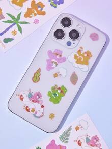 Care Bears 1組卡通圖案塗鴉貼紙，適用於筆記本、日記本、手工藝品、滑板、筆記型電腦、行李箱，非常適合個性化裝飾，生日或週年紀念的趣味禮物 - 彩色 - 查看 2