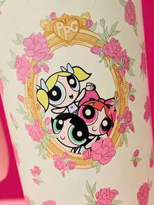THE POWERPUFF GIRLS X Joivida 17.2盎司真空保溫隨行杯附攜帶繩 – 不鏽鋼材質、防漏杯蓋，適用於熱飲或冷飲。可放入大多數杯架，適合居家、公路旅行或日常通勤使用。 - 粉色 - 查看 5