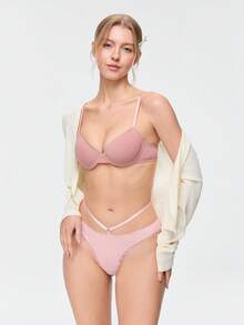 Bonmuse 女款提拉強化胸罩 - 豐胸、支撐、舒適且性感，必備內衣 - 藕粉色 - 查看 2