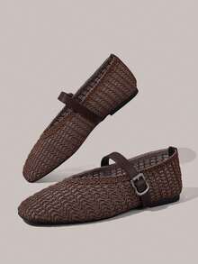Styleloop Ladies, Willow Nails, Buckles, Flat Shoes. - dark brown - View 4