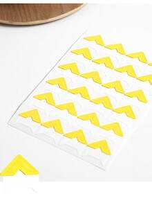 1片/10片 DIY 相片角貼，可用於固定相片於相簿並裝飾，多色可選，每張含 24 個，強黏性不易脫落 - 多色 - 查看 3