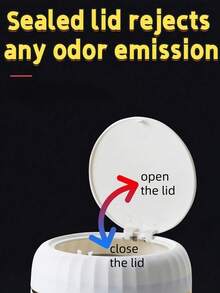 1pc Mini Flip Top Desktop Trash Can Odor Proof Small Waste Bin For Paper Fruit Peel Home Office Bathroom Living Room Study Table Tidy Organizer - Multicolor - View 7