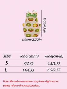 6/1pc Reusable & Washable Parrot Diapers – Cute Fruit Pattern Bird Flight Suit With Waterproof Inner Layer For Small Pet Birds, Cockatiel, Budgie, Lovebird - multicolor - View 3