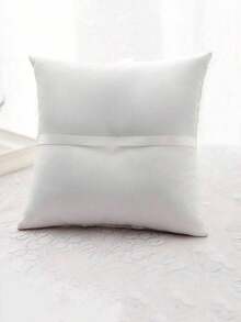 1PC Faux Pearl Bow Ring Bearer Pillow Set Elegant Decorative Cushion For Wedding Ceremony Reception Valentine Day Bridal Shower Engagement Party Home Decor Gift - Beige - View 4