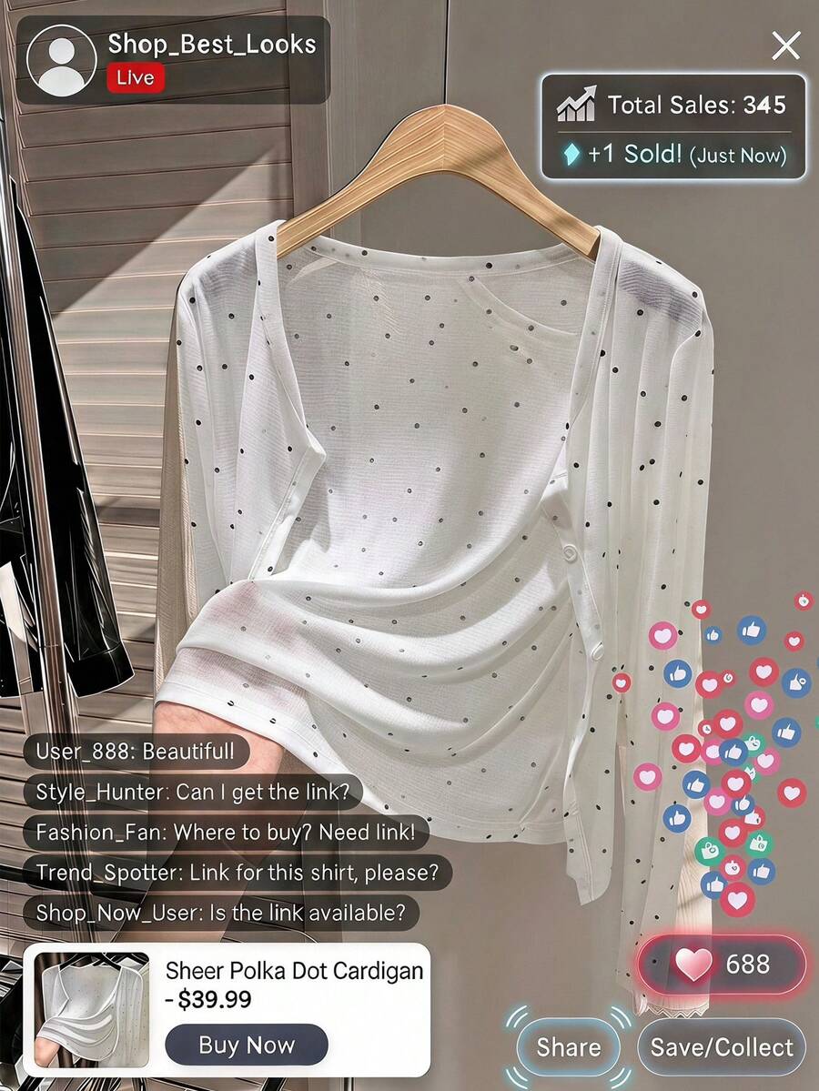 Cute Girls Fashion Elegant Cute Cool Girl Casual White Polka Dot Thin Jacket Spring Summer Autumn All Seasons 8-12 Years Old Party Formal - White - View 1