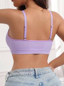 SHEIN 1件女款無縫內衣 - 淡紫色 - 查看 2