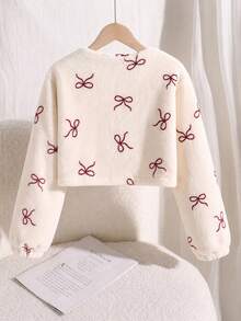 SHEIN 少女極簡風人造毛大衣，適合派對、街頭穿搭，秋冬款 - 白色 - 查看 2