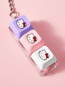 HELLO KITTY AND FRIENDS | SHEIN 舒壓紓壓成人用鍵盤鑰匙圈包包吊飾，適合禮物、錢包、書包、背包、汽車配件，Kitty，非玩具 - 彩色 - 查看 3