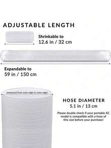 1pc Adjustable Ducted Heavy Duty Four Layer Protective Clothes Dryer Exhaust Hose White - one size fits all - View 9