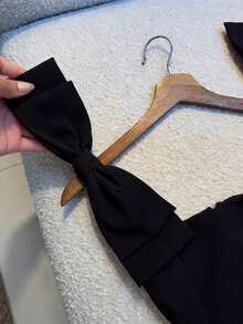 GlowEve Women's Solid Color Casual Daily Wear Summer Dress - Black - View 7