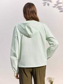 In My Nature Women's Outdoor Hooded Sun Protection Jacket - Mint Green - View 9