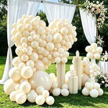 Balloons 110 Pcs Different Sizes Of 18 10 5 Inch Latex Balloons Arch Kit Garland For Baby Shower Birthday Graduation Anniversary Retirement Party Decorations - Sand White - View 4