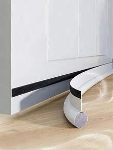1PC Leatherette Self Adhesive Door Bottom Seal Strip Windproof Dustproof Soundproof Insect Blocking Gap Weatherstrip For Bedroom Home Indoor Daily Household Noise Reduction Decorative Door Accessory - Single-sided Seal - View 2