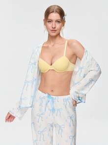 Bonmuse Women's Push-Up Lift Bra - Enhances Bust, Provides Support And Lift, Sexy And Comfortable, Fashion Essential Lingerie - Yellow - View 2
