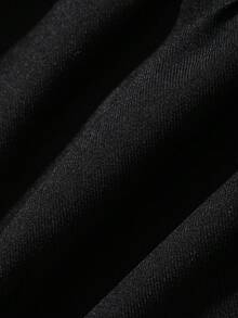FRIFUL Rok Ruffle Berlapis Pinggang Tinggi Wanita yang Mempesona, Atasan Lucu Serbaguna - Hitam - View 3