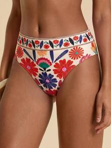 Travachic Women's Vacation Beach Floral Print Bikini Bottom - Multicolor - View 5