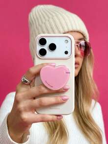 ShellaStory An Ins Style Colorful Asymmetric Geometric Stand Compatible With Apple 17 Pro Phone Case 16 Personalized Soft Course 13 Applicable 15 Geometry, Simple Style, Clash Color Style, Niche, Ins Style - Pear white - View 2