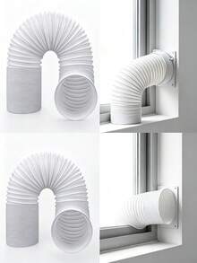 1pc Adjustable Ducted Heavy Duty Four Layer Protective Clothes Dryer Exhaust Hose White - one size fits all - View 2