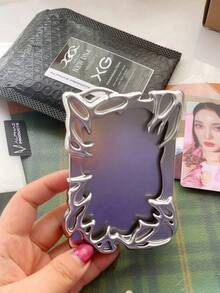 Cool No Attribute Universal Small Card Card Sleeve Special-Shaped Girl Photo Idol Student Photo Frame Protection - silver - View 7