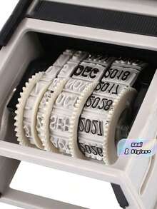 1 Stempel Tanggal Otomatis – Stempel Tanggal Lipat yang Dapat Diatur Ukuran 4mm - Hitam - View 4
