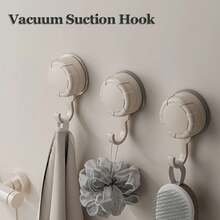3/6 Pcs Heavy-Duty Suction Cup Hooks – Organizer For Bathroom & Bedroom, Sturdy & Stable, Drill-Free, Easy To Install, High Load Bearing Capacity, Multi-Purpose Wall Storage Hooks, Firm Suction, Tidy Bathroom Storage - multicolor - View 8