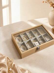 1PC Premium Leather Watch Storage Box, Large Capacity Watch Organizer With Display Case, Multi-Functional Jewelry Holder For Men & Women - Multicolor - View 2