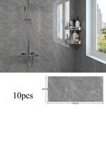 10/20/50 PCS Marble Pattern Self Adhesive Wall Stickers Faux Natural Stone PVC Foam Waterproof Moisture Proof Easy Clean Cuttable Peel Stick Wall Decals For Bathroom Living Room Kitchen Bedroom Home Renovation Decor - multicolor - View 25